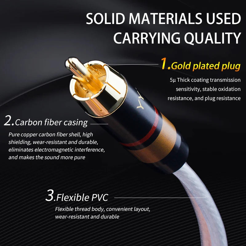 Hi-Fi RCA Speaker Cable – Bare Wire with Replaceable Plug, Speaker Wire to RCA Plug Connector Adapter, RCA to Bare Wire