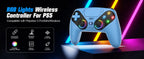 Controller for PS5/Playstion 5 Pro/Slim/PC Wireless Gamepad Hall Effect Trigger RGB Turbo Vibration Programmable Button Joystick