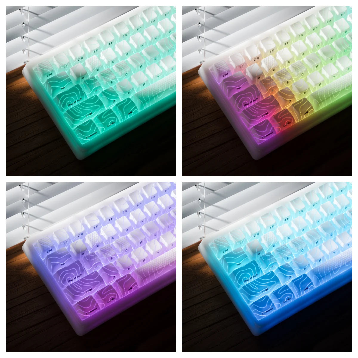 XVX M67 JadeStone Mechanical Keyboard – 65% Layout, IMD-Tech Keycaps, Hot-Swappable, Gasket Mount, Tri-Mode Wireless, Custom RGB