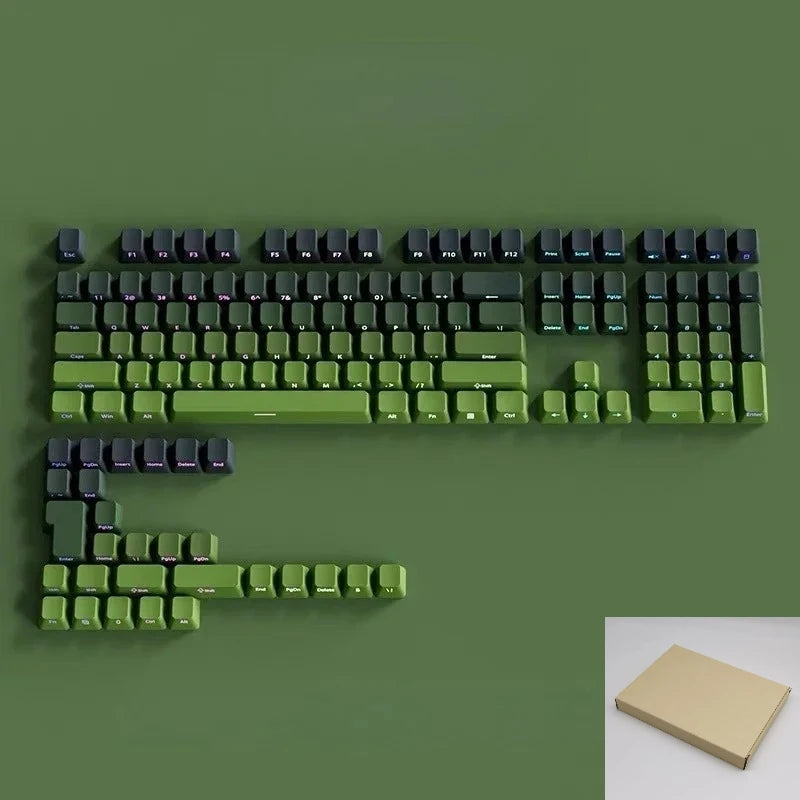 136 Keys Side-Printed PBT Keycaps – Gradient Purple, Double-Shot Shine-Through, OEM Profile, for Gateron MX Switches