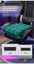 Gaming Chair - Adjustable 90-125°, Lift Mechanism, Footrest, Ergonomic Backrest for Home Office