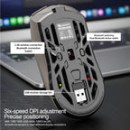 SMAILWOLF RS8 Tri-Mode Gaming Mouse – Bluetooth / 2.4G / Wired, 10,000 DPI, 1,000Hz Polling Rate, Lightweight, Macro Support