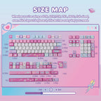 KiiBOOM × Elyxirine Digital Dreams (Pastel Y2K) Keycap Set – 144 Keys, MOA / Cherry Profile, for 60% / 65% / 75% / TKL / Full-Size Keyboards
