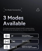 ATTACK SHARK X3 Lightweight Wireless Gaming Mouse – PAW3395 Sensor, 26,000 DPI, Tri-Mode (2.4G/Wired/Bluetooth), Macro Support, Win/Xbox/PS/Mac