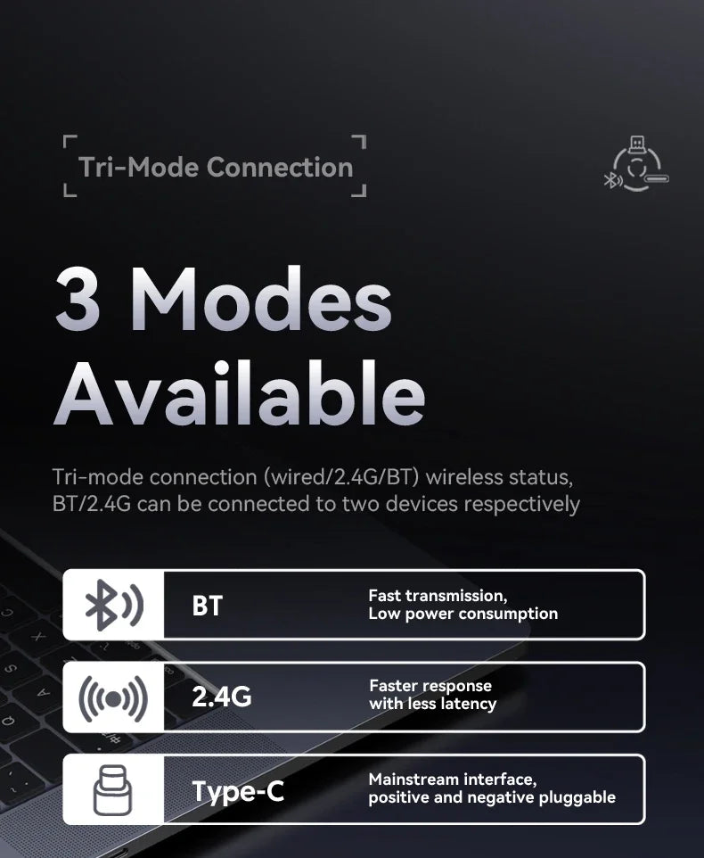 ATTACK SHARK X3 Lightweight Wireless Gaming Mouse – PAW3395 Sensor, 26,000 DPI, Tri-Mode (2.4G/Wired/Bluetooth), Macro Support, Win/Xbox/PS/Mac