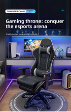Gaming Chair - Adjustable 90-125°, Lift Mechanism, Footrest, Ergonomic Backrest for Home Office