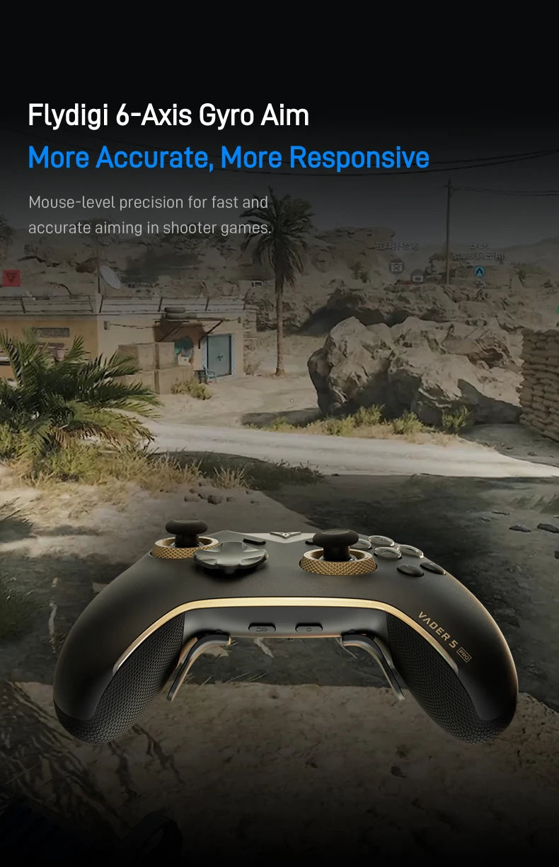 Flydigi Vader 5 Pro Gaming Controller With Hall Rocker FORCESWITCH™ Triggers Switch 1000Hz Gamepad For Mobile Switch TV PC