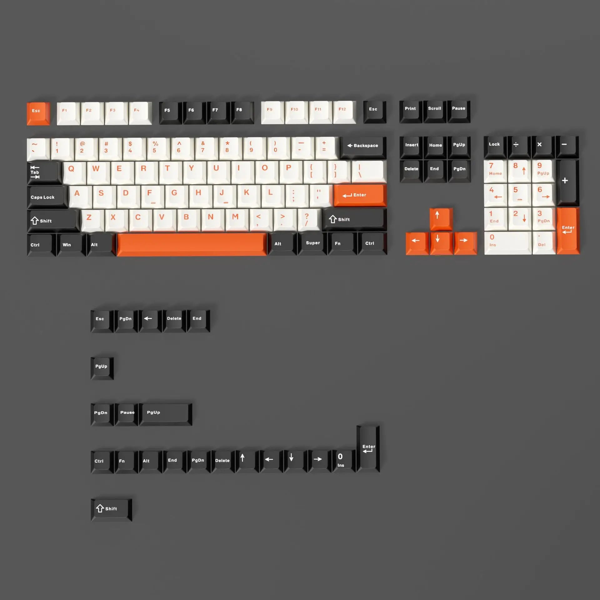 117 Keys Classic Blue Keycaps – Double-Shot ABS, Cherry Profile, for Gateron MX Switches Mechanical Gaming Keyboard