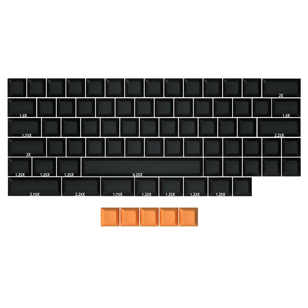 NPKC DSA Blank Keycaps – ANSI Layout, PBT, Retro Custom Keycap Set for Cherry MX Switch Mechanical Keyboard GH60 / XD / GK64