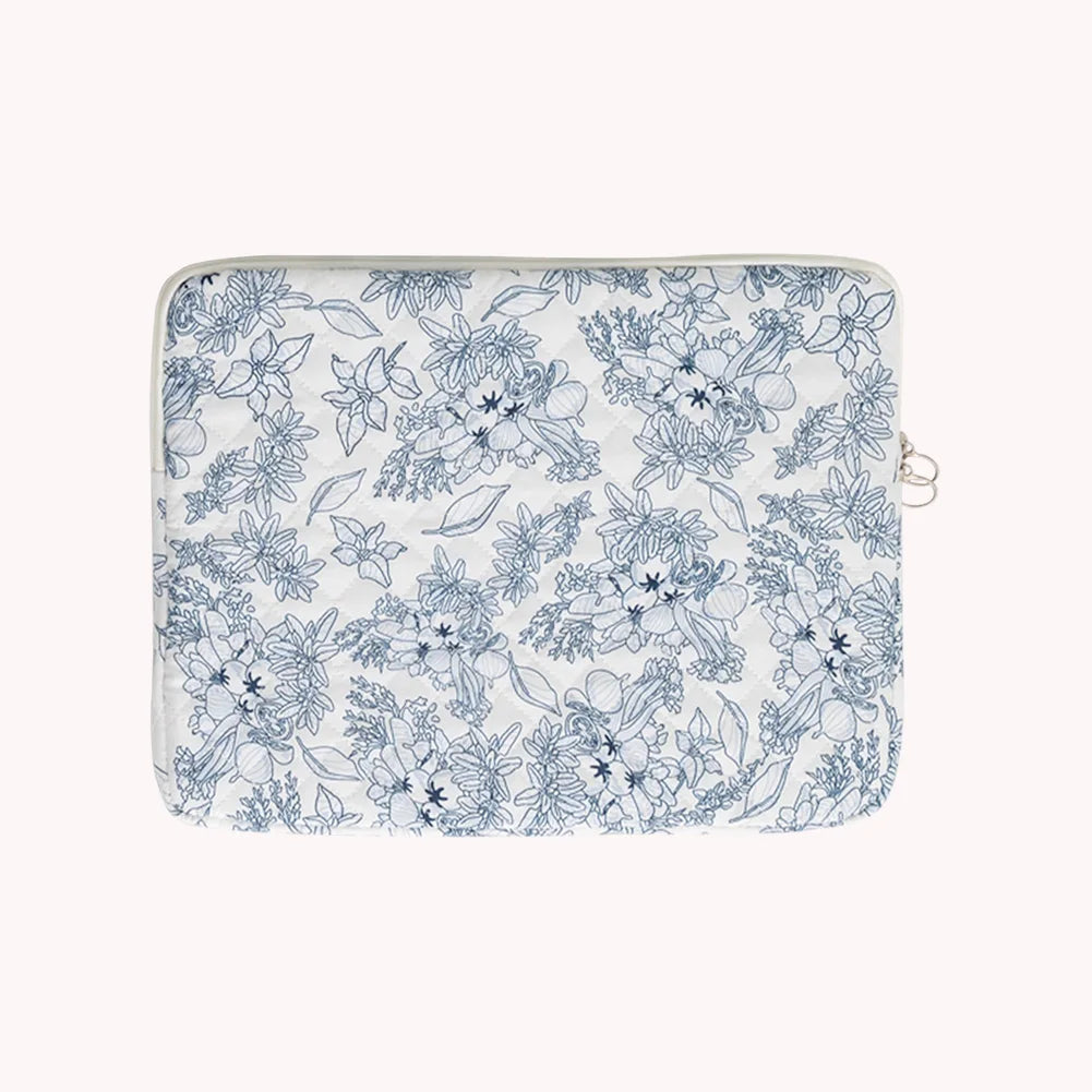 11-15 Inch Quilted Laptop Sleeve - Coquette Floral Laptop Carrying Case for Office