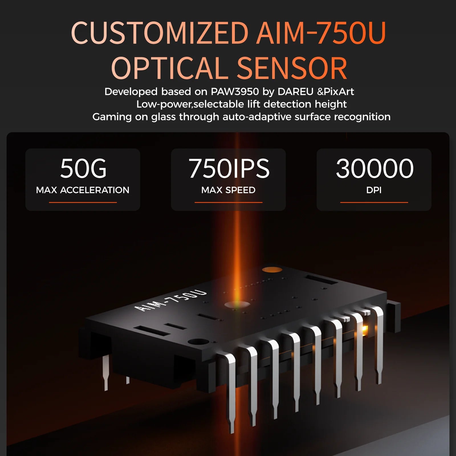 DAREU Dual-Mode Gaming Mouse – 8KHz Polling, 2.4G Wireless & Wired, 35g Lightweight, 30,000 DPI, AIM-750 Sensor