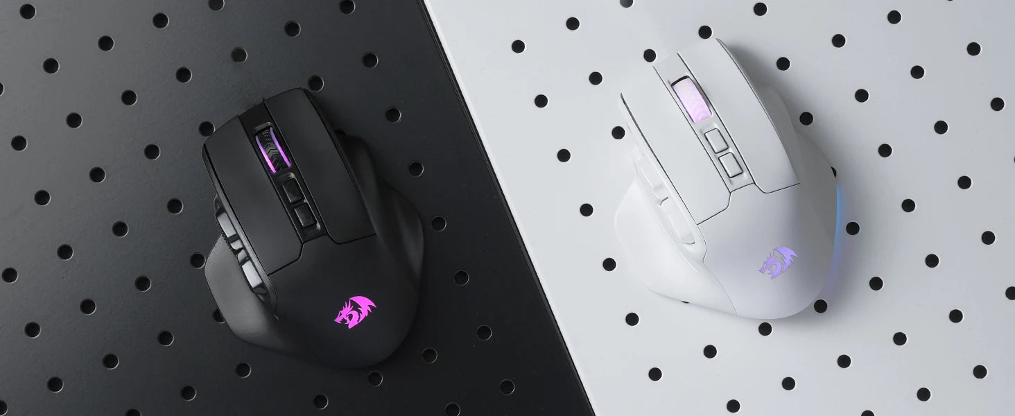 Redragon M811 PRO Wireless MMO Gaming Mouse – RGB Gamer Mouse with 15 Programmable Buttons & 10 Side Macro Keys