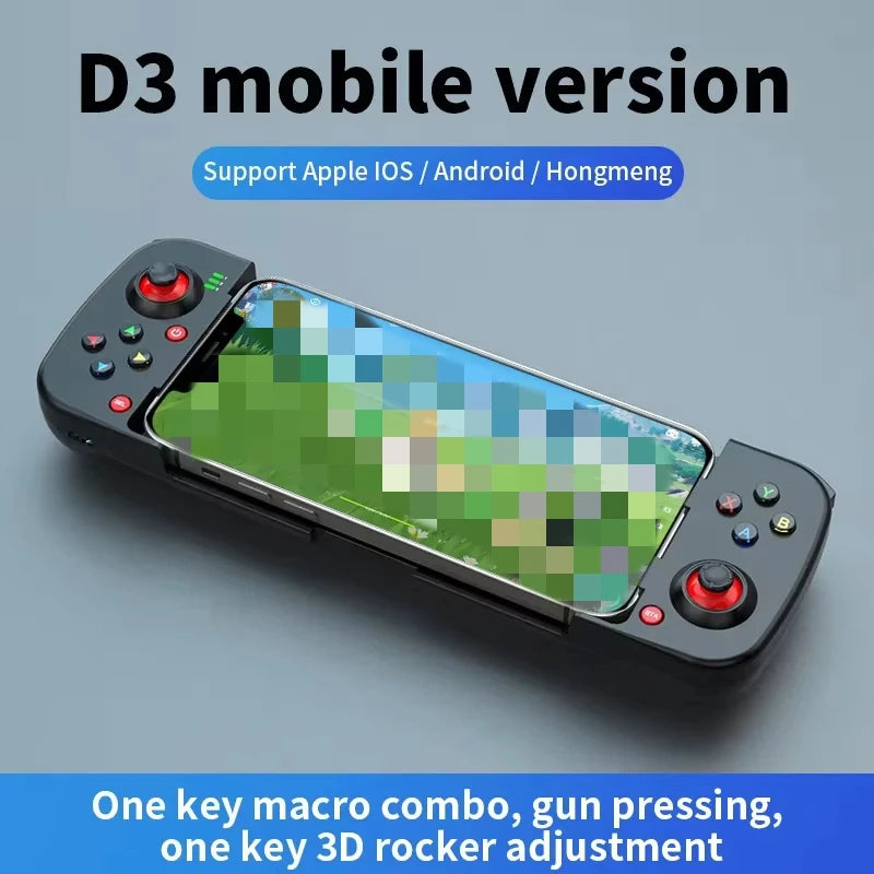 D3 Gamepad Wireless BT5.0 Stretchable Game Controller For Mobile Phone Android IOS Joystick, Gamepad for PS4 SwitchPC