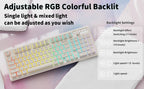 EWEADN V97 Cute Creamy Keyboard – Wireless Gaming Keyboard with Bluetooth & 2.4GHz, RGB Backlit, Rechargeable, Quiet Typing, for PC Gamers