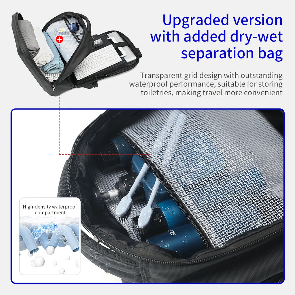 Tigernu Men's 15.6-17 Inch Laptop Backpack - Slim Anti-Theft Travel Backpack for School & Business