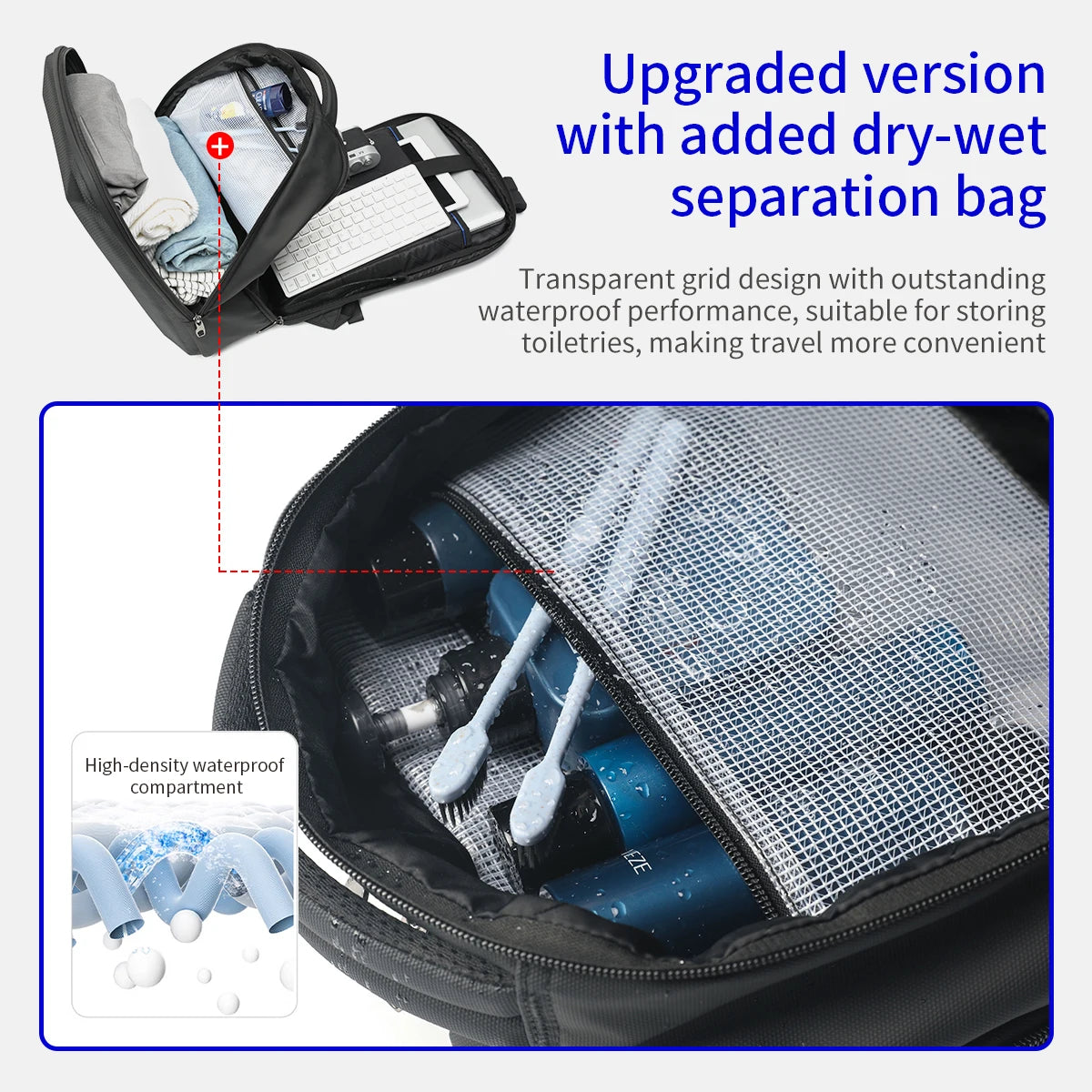 Tigernu Men's 15.6-17 Inch Laptop Backpack - Slim Anti-Theft Travel Backpack for School & Business