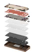 Akko MU02 Mountain Seclusion Mechanical Keyboard – 75%, Wooden Case, RGB, Hot-Swappable, BT 5.0 / 2.4G Wireless / Type-C Wired