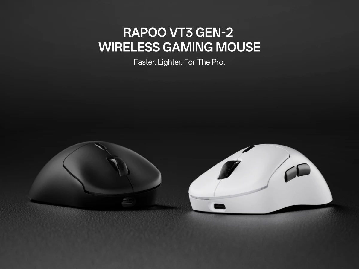 Rapoo VT3Pro GEN-1 Wireless Gaming Mouse – 59g Lightweight, 8KHz Polling Rate, 26,000 DPI, 9 Programmable Buttons