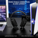ATTACK SHARK L80PRO Wireless Gaming Headset – 2.4G/BT/Wired, Ultra-Light, 40mm Drivers