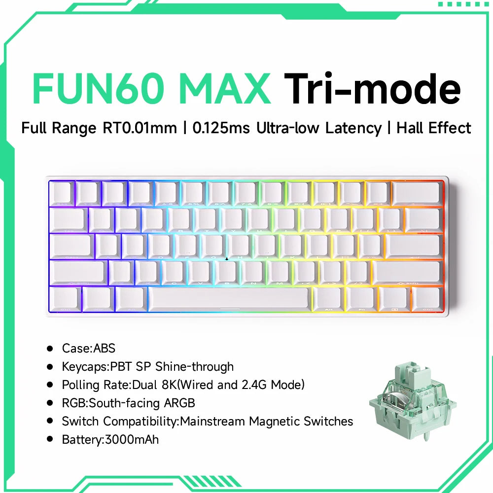 Akko MonsGeek FUN68 / FUN60 PRO & MAX HE Magnetic Keyboards – 60% / 65%, Rapid Trigger, 8K, Custom Esports Gaming Keyboard