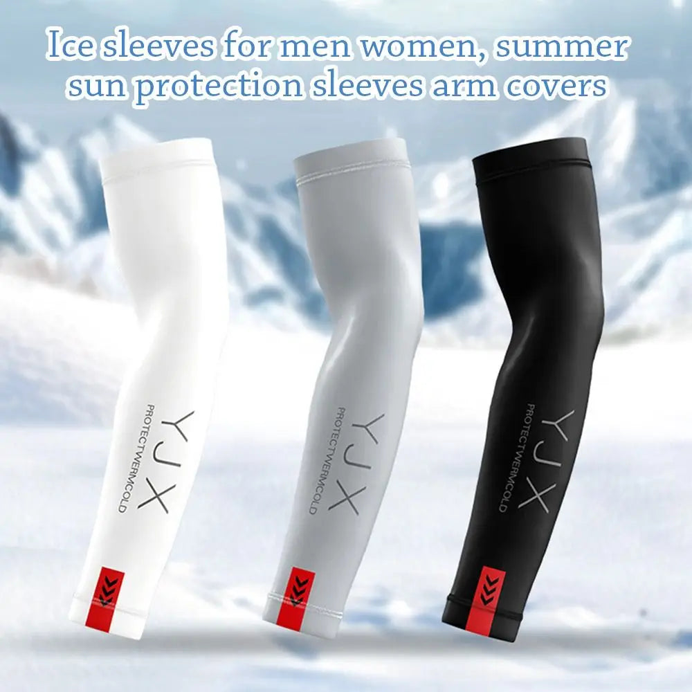 1 Pair Cooling Gaming Arm Sleeves – Ice Silk, Breathable & Elastic, Sun & Heat Protection for Indoor Esports Gaming