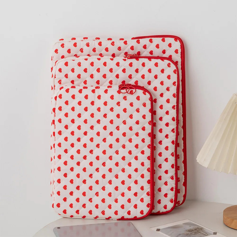 11-15 Inch Quilted Laptop Sleeve - Coquette Floral Laptop Carrying Case for Office