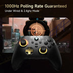 EasySMX D05 Wireless Gaming Controller Gamepad for PC/Switch/TV/Phone with Charging Dock RGB Hall Effect Joysticks Triggers