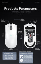 ATTACK SHARK X11 Wireless Gaming Mouse – PAW3311 Sensor, Bluetooth & 2.4G, 400 IPS, RGB, for PC