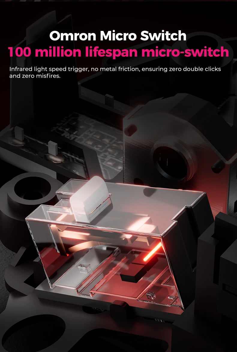 DAREU Wireless Gaming Mouse – 8KHz Polling Rate, AIM-750 (PAW3950) Sensor, 30,000 DPI, Tri-Mode Connection, 60g Lightweight, with Charging Base