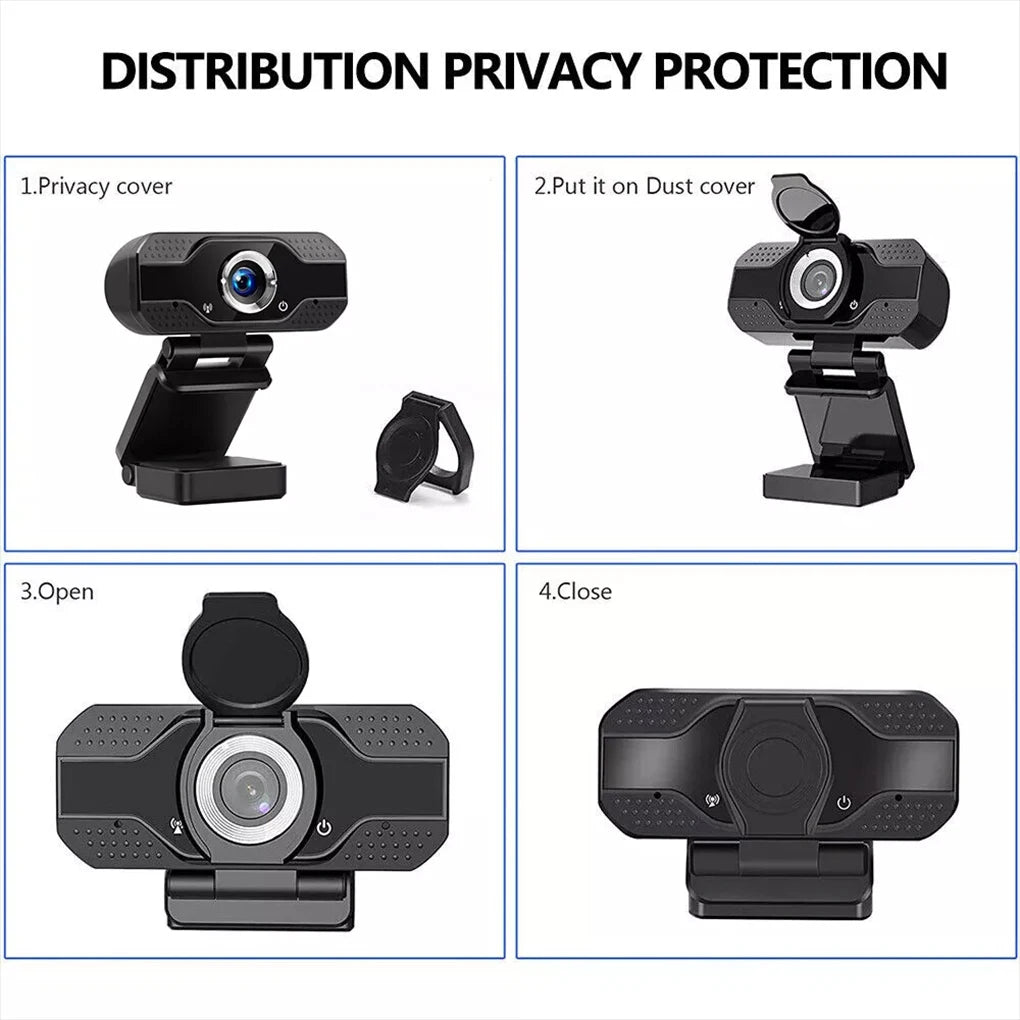 1080P Webcam Mini Camera Full HD Plug And Play Computer Usb Web Camera With Noise Reduction Microphone For Video Calls Live