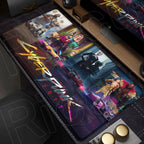900x400mm HD Print Anime C-Cyberpunks Style Keyboard Mousepad XXL Large Computer Gamer Stitch Edge Rubber Non-slip Base Desk Mat