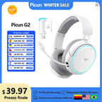 Picun G2 Wireless Gaming Headset – 2.4GHz & Bluetooth, 7.1 Surround, Low Latency, ENC Mic