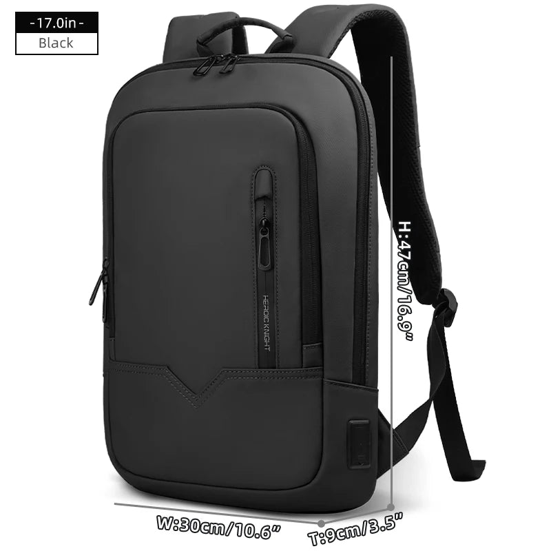 Heroic Knight Business Backpack - 14" Laptop, Waterproof, USB Charging, Multifunctional Travel Backpack