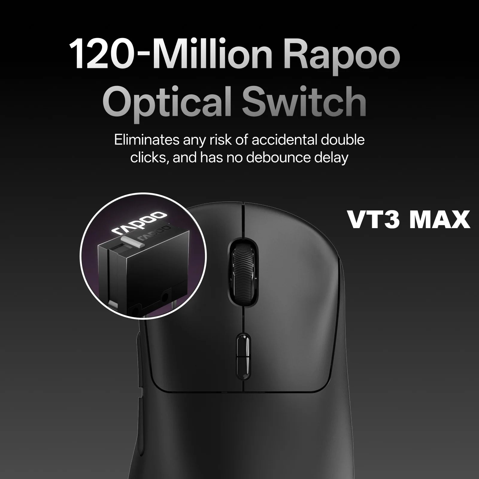 Rapoo VT3Pro GEN-1 Wireless Gaming Mouse – 59g Lightweight, 8KHz Polling Rate, 26,000 DPI, 9 Programmable Buttons