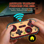 INE Retro Red Pocket Controller - Hall Effect Joysticks, 1000Hz Polling Rate, 6-Axis Gyro, Portable for Switch/PC/Mobile