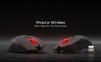 Redragon M690 PRO Wireless Gaming Mouse – 8,000 DPI, Wired Option, 8 Macro Buttons with Rapid Fire Key, PC/Mac/Laptop, Black/White