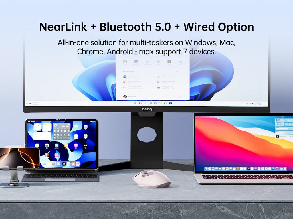 Rapoo MT760PRO Wireless Mouse – NearLink + Bluetooth 5.0, Multi-Device, 12,000 DPI, 2K Polling Rate, Ergonomic, Quiet Clicks