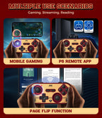 INE Retro Red Pocket Controller - Hall Effect Joysticks, 1000Hz Polling Rate, 6-Axis Gyro, Portable for Switch/PC/Mobile