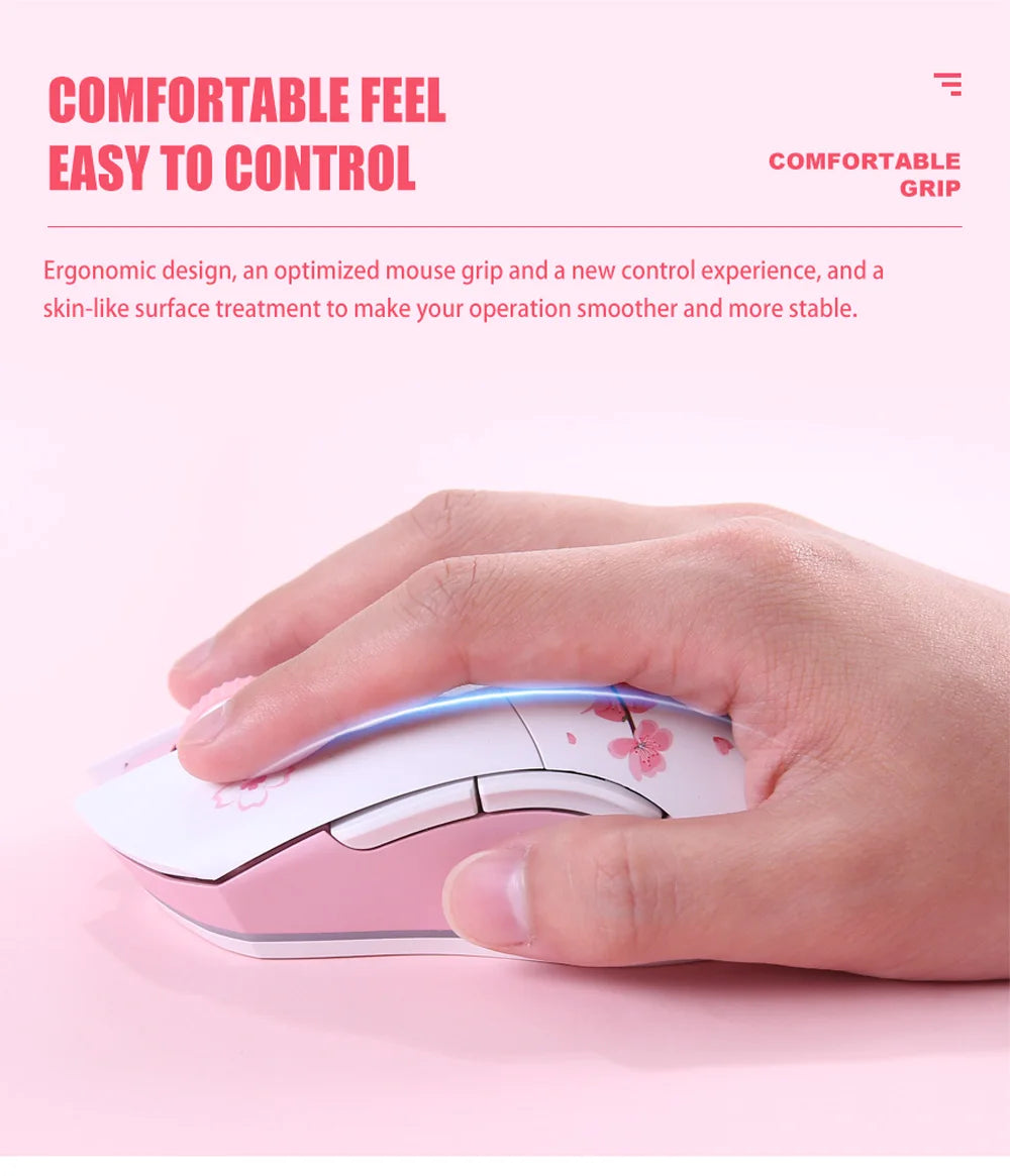 DAREU Dual-Mode Gaming Mouse – 2.4G Wireless & Wired, RGB, 930mAh Rechargeable Battery, Macro Programmable, for PC & Laptop