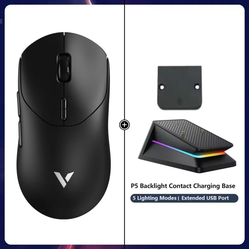 Rapoo VT2 MAX Wireless Esports Gaming Mouse – 8K Polling Rate, Optical Sensor, Ergonomic Design, 53g Lightweight, for PC & Laptop