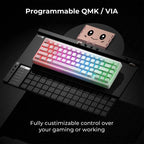 XVX M67 JadeStone Mechanical Keyboard – 65% Layout, IMD-Tech Keycaps, Hot-Swappable, Gasket Mount, Tri-Mode Wireless, Custom RGB