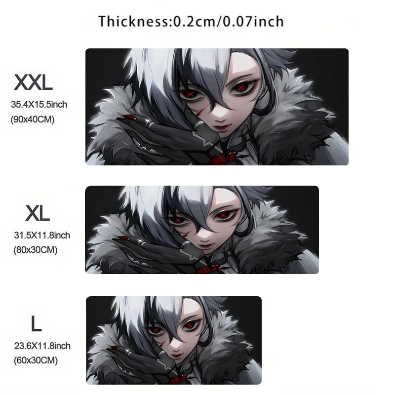 Genshin Impact Arlecchino Mouse Pad Anime Cartoon Girl Keyboard Rug PC Gaming Accessories Mousepad Laptop Speed Desk Mat Carpet