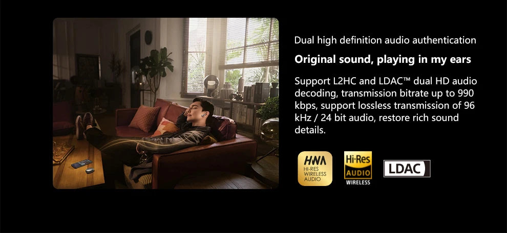 Huawei FreeBuds 5 TWS Wireless Bluetooth 5.2 Earphones | Hi-Fi LDAC Headset with Active Noise Reduction & IP54 Rating