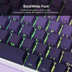 136 Keys Side-Printed PBT Keycaps – Gradient Purple, Double-Shot Shine-Through, OEM Profile, for Gateron MX Switches