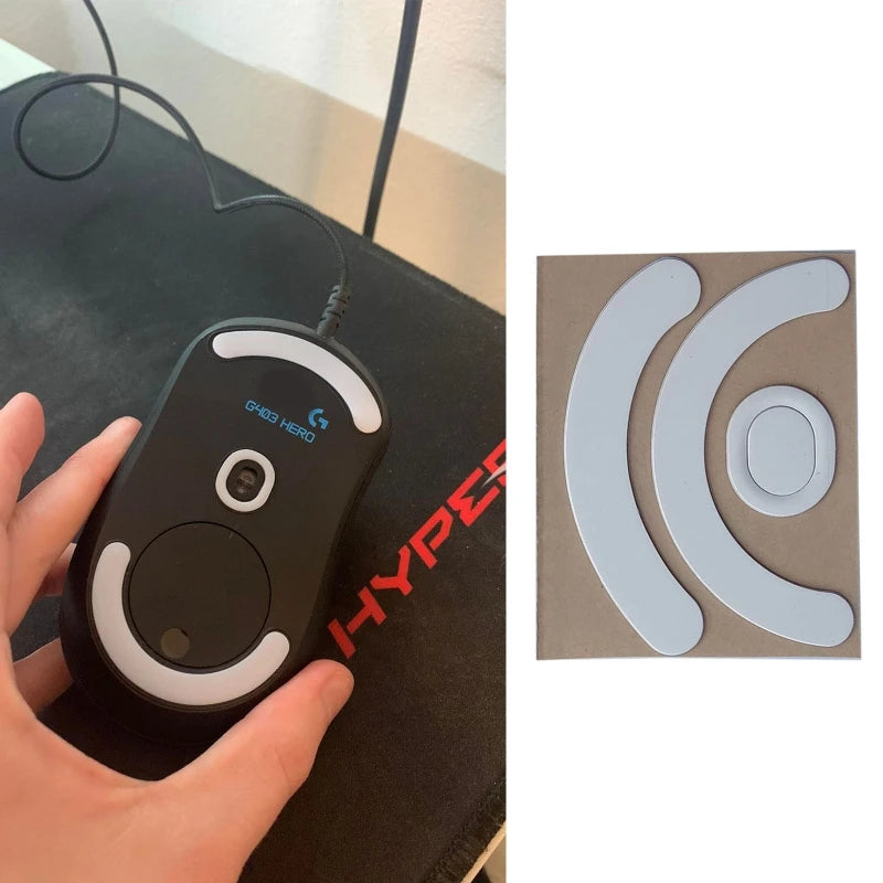 1 Pack Gaming Mouse Feet Mouse Skates Gildes for G403 G603 G703 Mouse Mice Pads White Pack Curved Edge