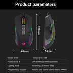 Redragon Lonewolf G105 RGB USB Wired Gaming Mouse – 8,000 DPI, 8 Programmable Buttons, Ergonomic Design for PC & Laptop Gamers