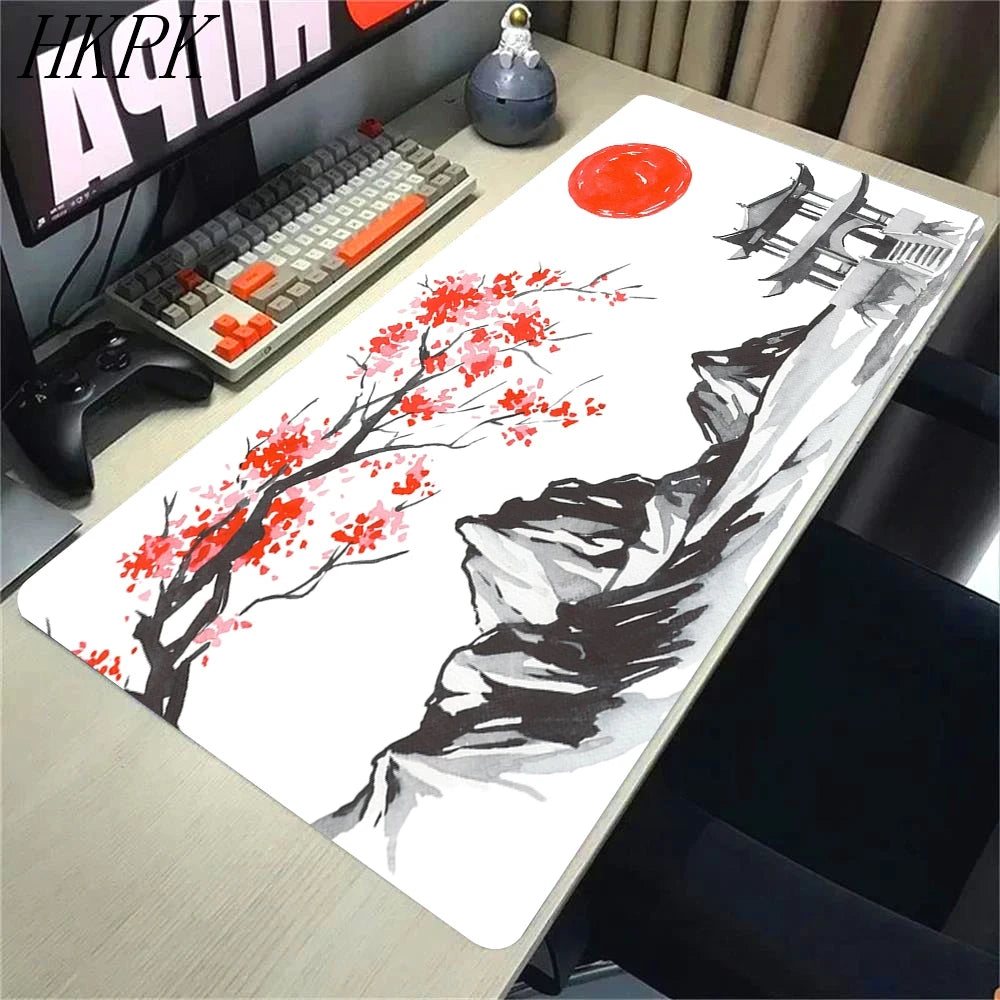 XXL Mouse Pad Gaming Sakura Japanese Cherry Blossom XL Home New HD Mousepad Non-Slip Office Carpet Laptop Mice Mat Keyboard Pads