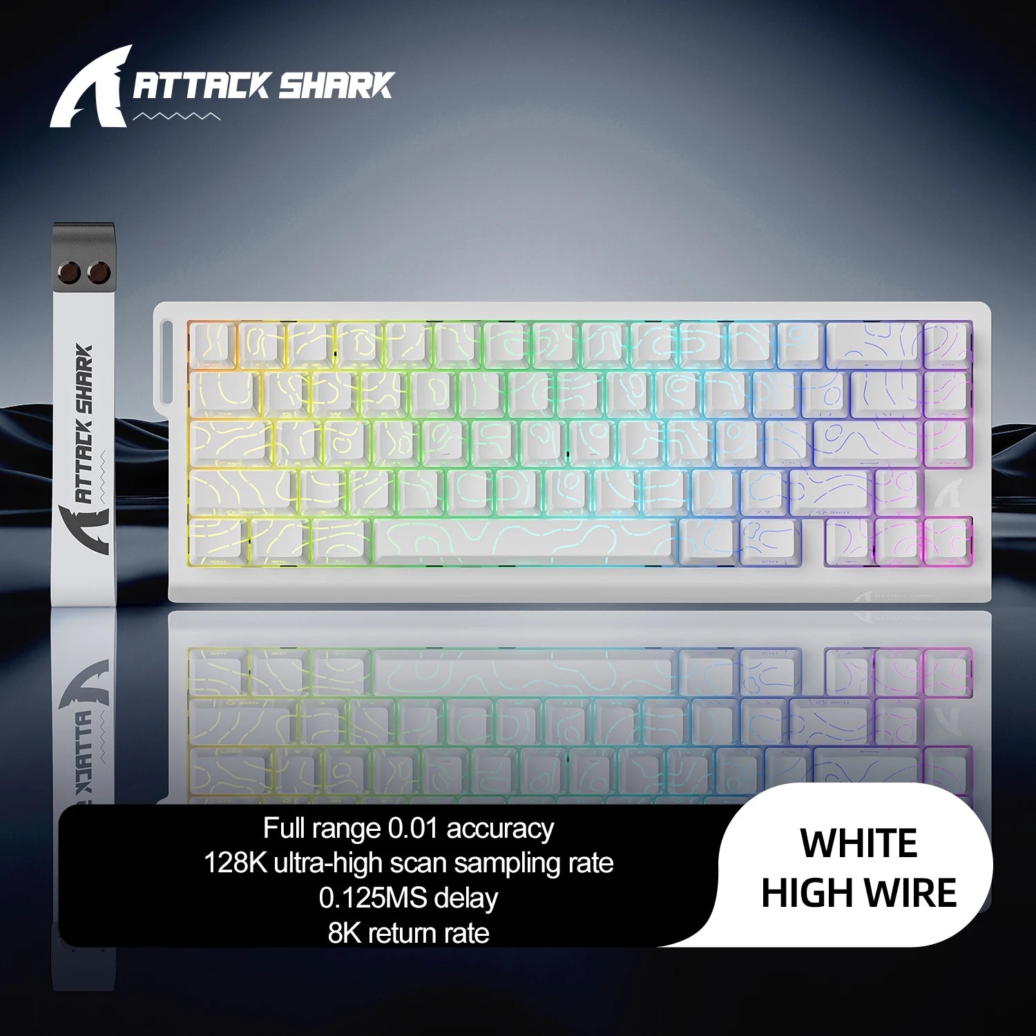 Magnetic Switch Gaming Keyboard – Attack Shark X68HE / FreeWolf F68 / F68 Pro, 8K Wired / 1K Wireless, RGB, Rapid Trigger, Hall Effect