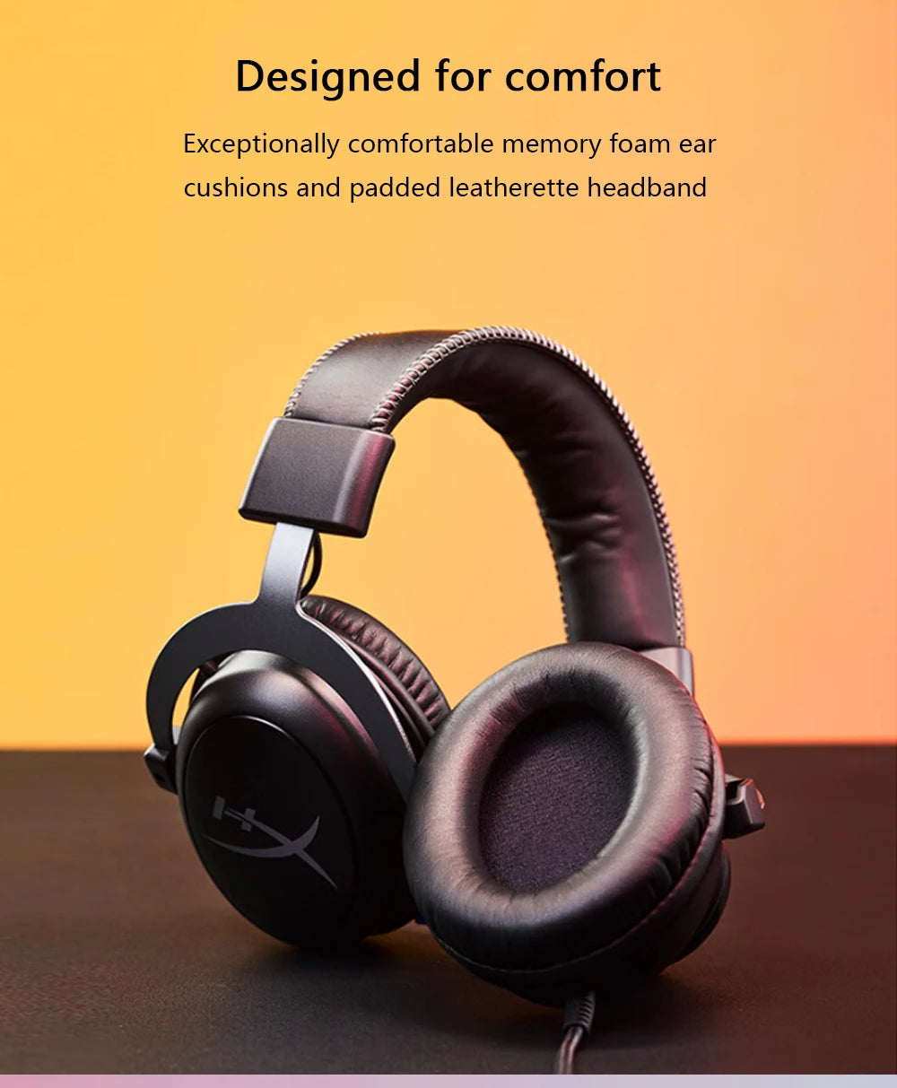 HyperX Cloud II Wired Gaming Headset – Hi-Fi 7.1 Surround Sound, Detachable Mic, USB Sound Card