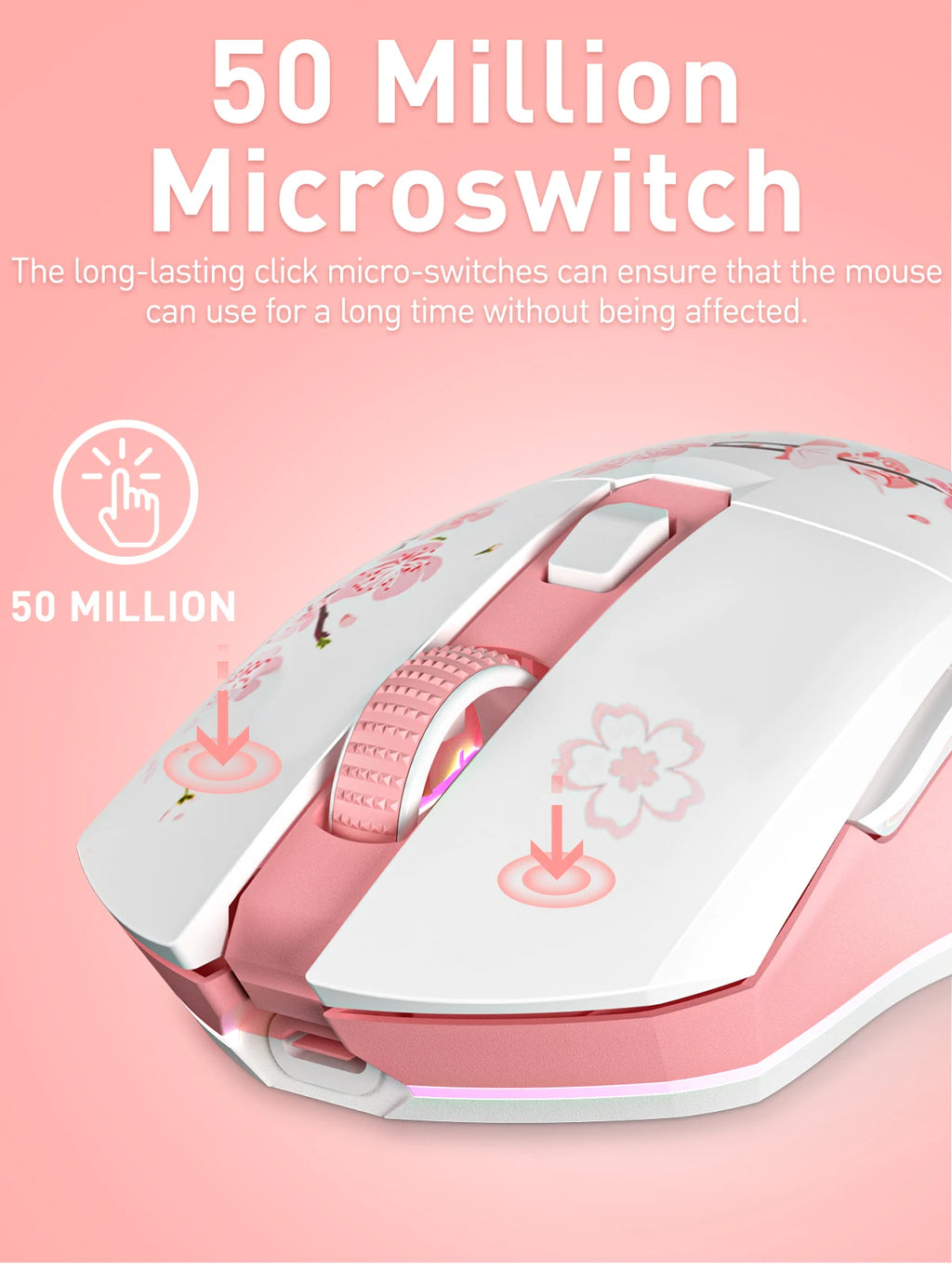 DAREU Dual-Mode Gaming Mouse – 2.4G Wireless & Wired, RGB, 930mAh Rechargeable Battery, Macro Programmable, for PC & Laptop